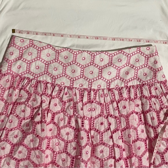 Milly of New York Pink Eyelet Lace Skirt - Picture 5 of 7